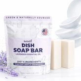 KELEBS barre-vaisselle-lavande, savon solide naturel pour vaisselle efficace et parfumée.