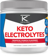 Ketologic Poudre Électrolytique Keto Saveur Tropicale, emballage attrayant pour hydratation pratique