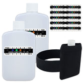Bouteille KEVTVEK translucide et portable pour urine, lecture rapide.