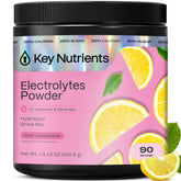 KEY NUTRIENTS Poudre électrolytes limonade rose fraîche pour hydratation sans calories