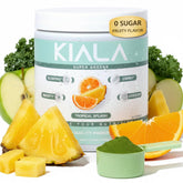 Kiala Nutrition Super Greens en boîte, pratique pour l’énergie et la digestion au quotidien.