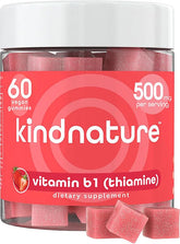 kindnature gommes b1, bouteille de 60 gommes, soutien énergie quotidienne.