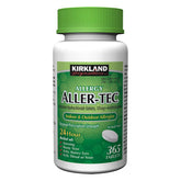 Kirkland Aller-tec 10 mg, boîte 365 ct, pour le confort lors des épisodes allergiques quotidiens.