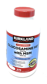 Kirkland Glucosamine avec MSM – bouteille 3-pack, soutien potentiel des articulations au quotidien.