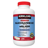 KIRKLAND Glucosamine MSM, bouteille ouverte, soutient potentiellement la mobilité articulaire.