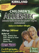 Kirkland Signature Aller-Tec – bouteille, pratique pour les déplacements.