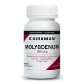Kirkman Molybdène 100 mcg – bouteille de capsules, soutien potentiel au métabolisme des sulfites.