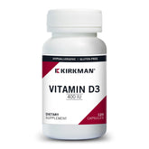 Kirkman vitamine D-3 400 UI – Bouteille hypoallergénique, soutien potentiel à la santé osseuse.