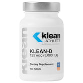 Klean-D: bouteille vitamine D3 5000 UI, potentiel soutien immunitaire.