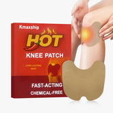 KmaxShip Patch Genou Capsaicine emballage — démarrage rapide de la chaleur ciblée.