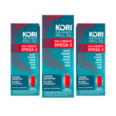 Kori Krill huile oméga-3 en bouteille pour une absorption potentiellement améliorée.