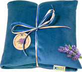 KOYA Naturals bouillotte lin velours turquoise pour chaleur durable