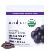 KOYAH capules Maqui bio lyophilisées, soutien antioxydant quotidien et facilité d'utilisation.