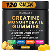 Gommes Kukaly, bouteille de gommes créatine monohydrate, soutien potentiel à l'endurance