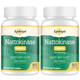 Kynderynl nattokinase, bouteille indiquant 10 000 FU pour un soutien potentiel de la circulation.