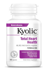 Kyolic 108: bouteille d'ail vieilli, potentiel soutien cardio-vasculaire.