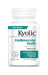Kyolic Extrait d’ail vieilli en bouteille, soutien potentiel pour la santé cardiovasculaire.