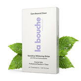 Bandes La Bouche Natural dans leur emballage, utilisation douce pour dents sensibles.