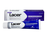 Lacer Blanc Plus Pâte Dentaire Menthe, flacon 125 ml, fraîcheur durable après brossage.