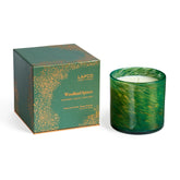 Bougie Lafco New York Woodland Spruce, bocal verre soufflé, ambiance hivernale chaleureuse