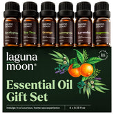 Ensemble Lagunamoon de 6 huiles essentielles 10 ml, diffusion et créations parfumées.