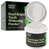 Lagunamoon poudre blanchiment dents menthe pour un sourire plus frais et lumineux.