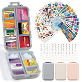 LANDNEOO organisateur pilules 14 compartiments kaki, pratique pour voyager et rester organisé.