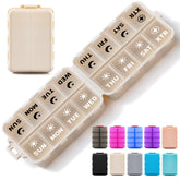 LANDNEOO Organisateur pliable de pilules, vue hebdomadaire pour une routine simple et efficace.