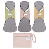 Langsprit protections menstruelles en coton, ensemble 3 pièces, confort durable pour différents flux.