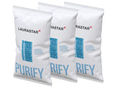 Laurastar granulés anti-echelle: lot de 3 pour purifier l'eau avant repassage.