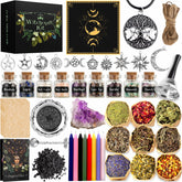 LAVEVE kit sorcellerie-bouteilles-cristaux – miniatures pour rituels et méditation.