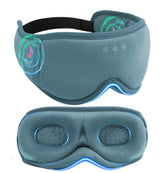 LC-dolida Masque Sommeil Bambou-Coton 3D Bluetooth: vue frontale, confort sans pression sur les yeux.