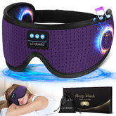 LC-dolida masque-sommeil Bluetooth blanc offrant écoute discrète pour sommeil paisible.