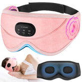 LC-dolida masque-sommeil rose avec écouteurs 3D pour sommeil paisible.