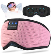 LC-dolida casque sommeil Bluetooth rose offrant confort et immersion musicale nocturne.