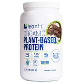 LeanFit protéine végétale chocolat nature emballage, source biologique.