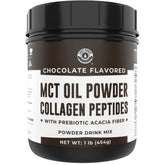 Left Coast Performance Poudre MCT chocolatée dans une tasse, énergie durable