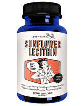 Bouteille Legendairy Milk Lécithine Tournesol 1200 mg avec gélules faciles à avaler.