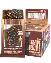 Legendary Foods Pâtisserie protéinée Double Chocolat, ensemble de 8 paquets, snack rapide et protéiné.