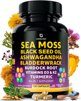LetaGreen mousse de mer capsules, flacon pratique pour le quotidien