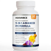 Lexenic VisioVance montre la bouteille et les capsules, soutien visuel quotidien possible.