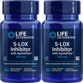 Life Extension 5-LOX Inhibitor avec AprèsFlex – bouteille pratique pour votre routine.
