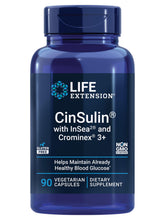 Life Extension CinSulin bouteille visible, capsules faciles à intégrer dans la routine.