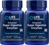 Life Extension Enhanced Super Digestive Enzymes, pack de 2 bouteilles, soutien potentiel à la digestion