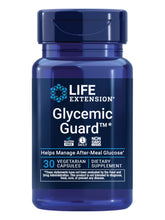 Life Extension Glycemic Guard — bouteille montrant la formule pour l'équilibre glycémique après repas.