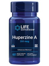 Life Extension Huperzine A – flacon et capsules, soutien potentiel mémoire et cognition