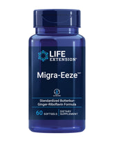 Life Extension Migra-Eeze, bouteille 60 gélules, soutien potentiel au confort de la tête.