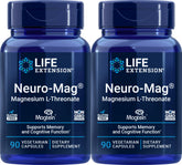 Life Extension Neuro-mag, bouteille vue de face, soutien potentiel à la concentration.