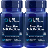 Life Extension Bioactive Milk Peptides – Bouteille double, soutien au bien-être et détente.