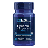Life Extension Pyridoxal 5'-Phosphate Caps packshot, soutien bioactif B6 pour nerfs et cœur.